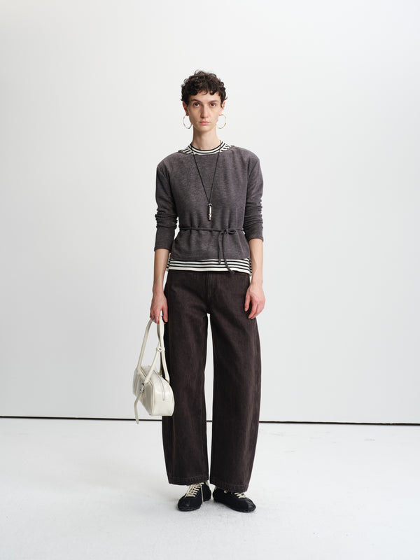 Etch Textured Tie-Waist Top