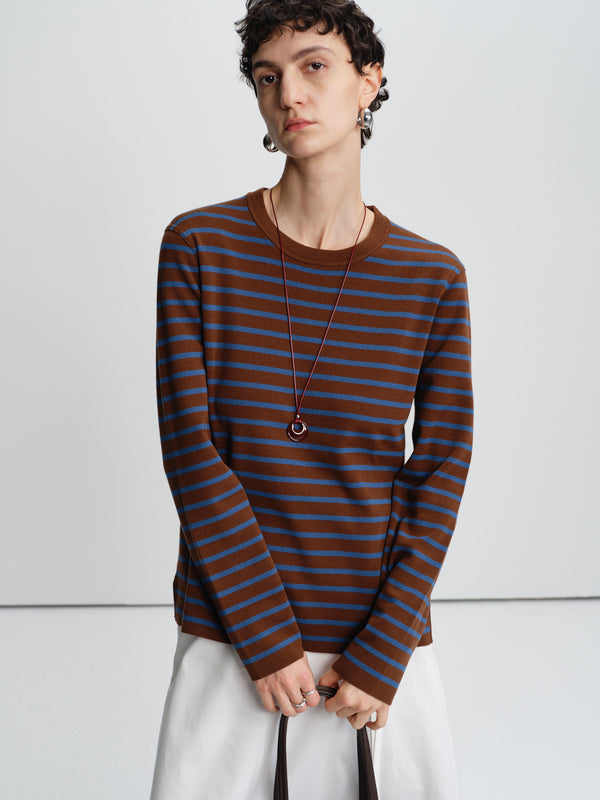 Linear Merino Stripe Knit Tee