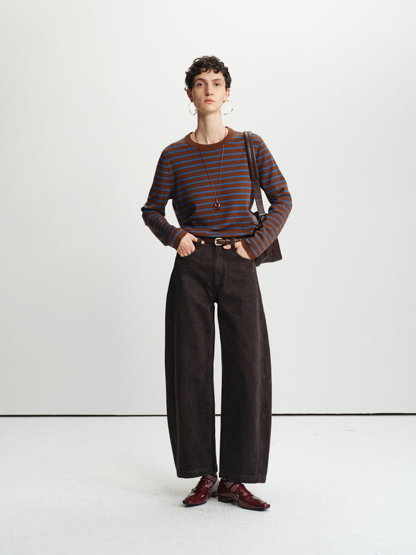 Linear Merino Stripe Knit Tee