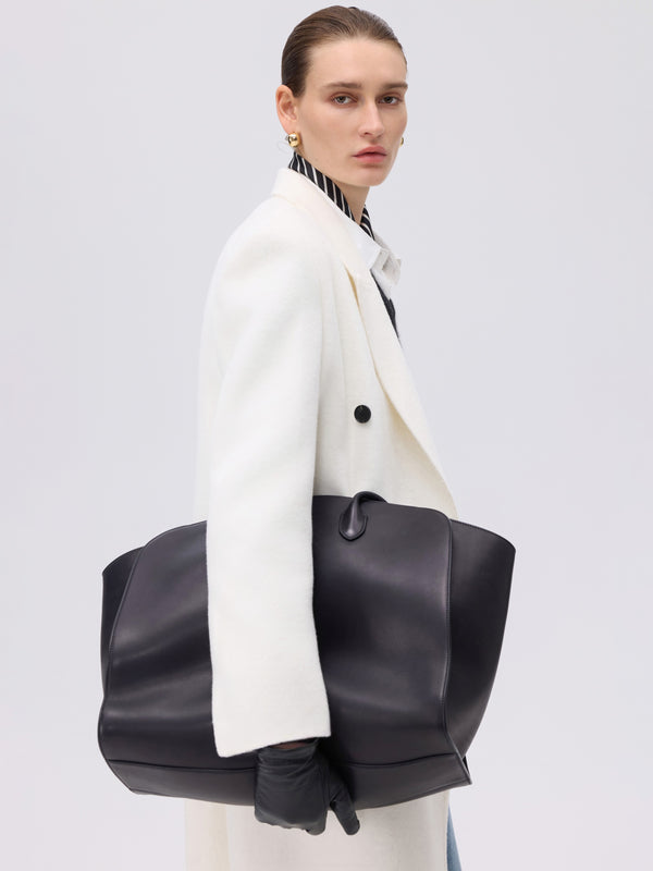 Double-Breasted Wool–Mohair Coat