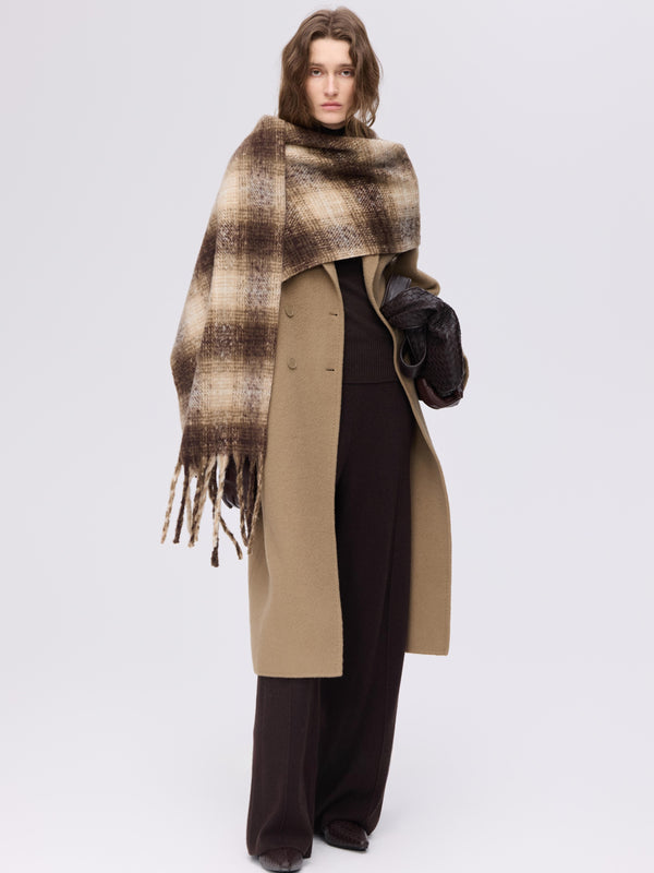 Double-Breasted Wool–Camel Coat