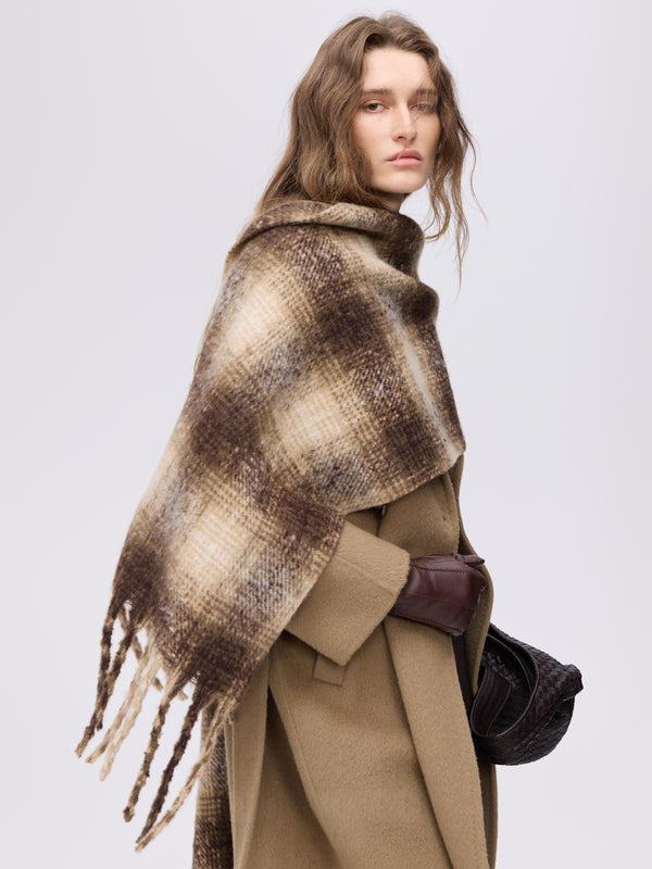 Double-Breasted Wool–Camel Coat