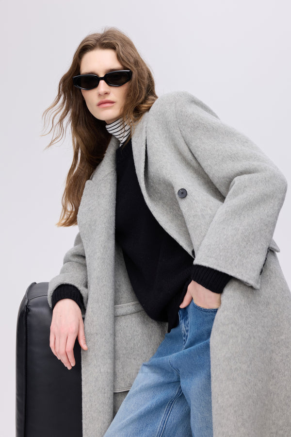 Structured Double-Breasted Coat