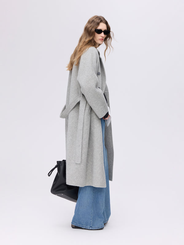 Double-Breasted Wool–Camel Coat