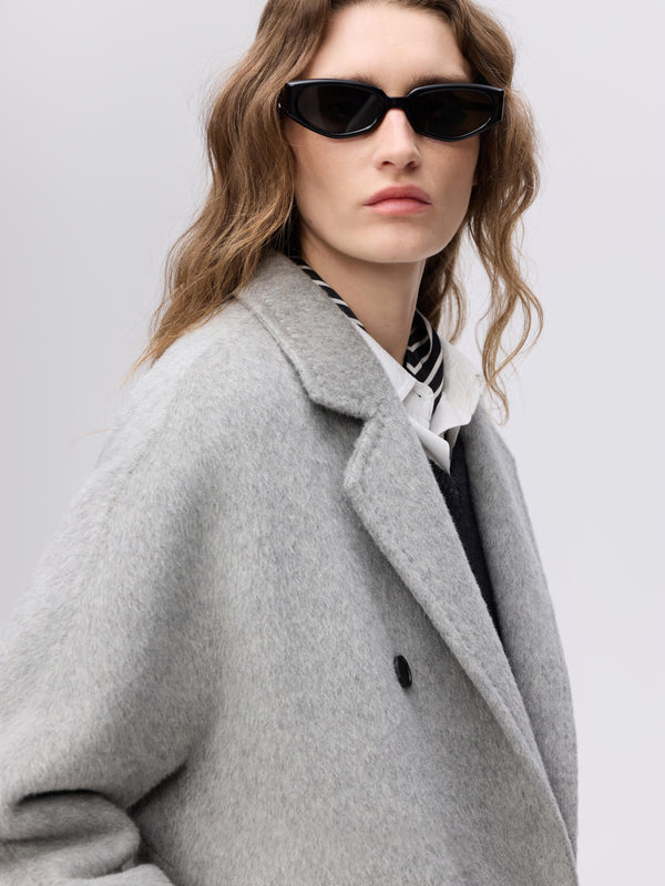 Double-Breasted Wool–Camel Coat