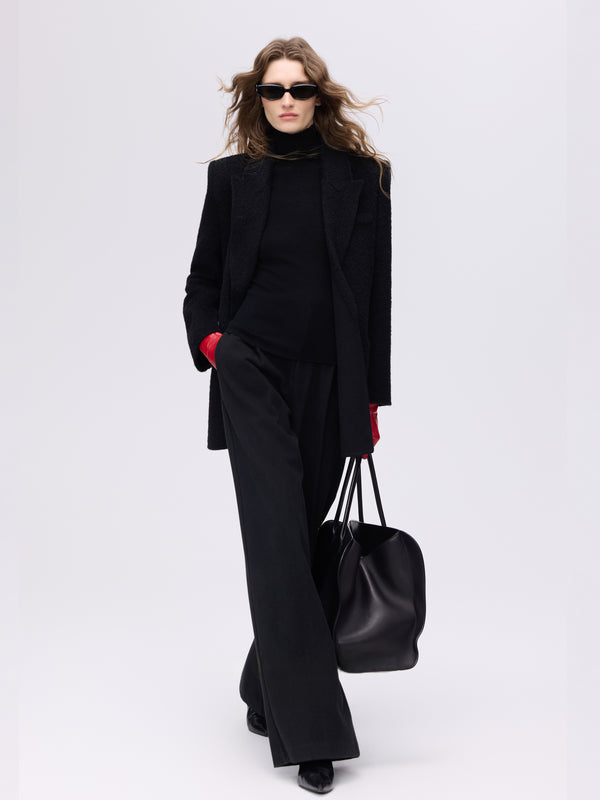 Belted Wool–Alpaca Coat