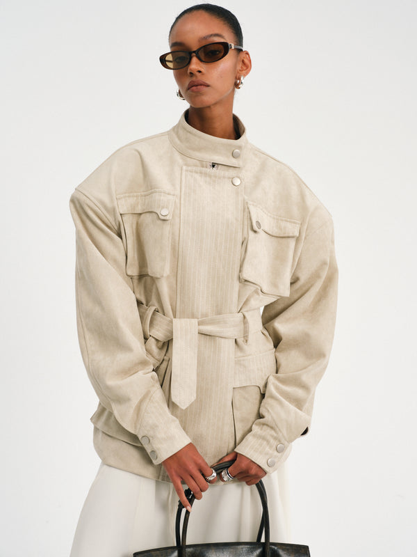 Utility Belted Jacket