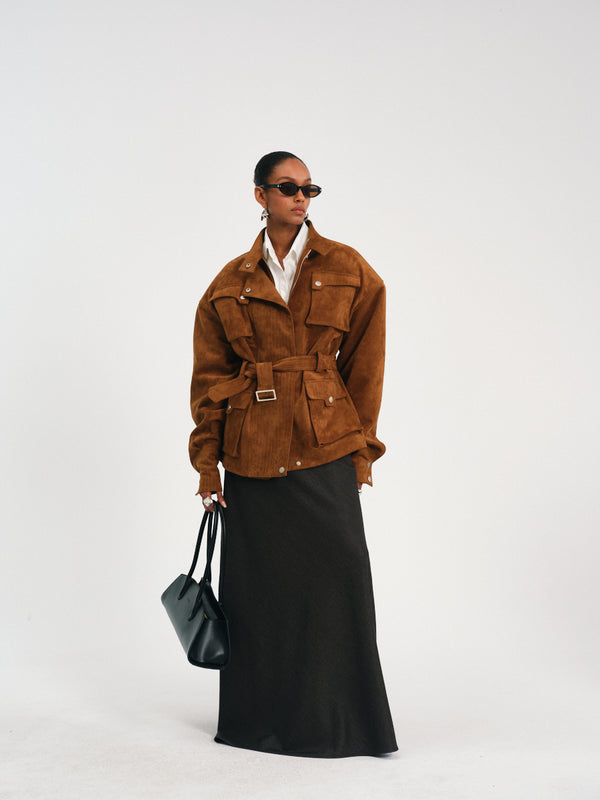Utility Belted Jacket