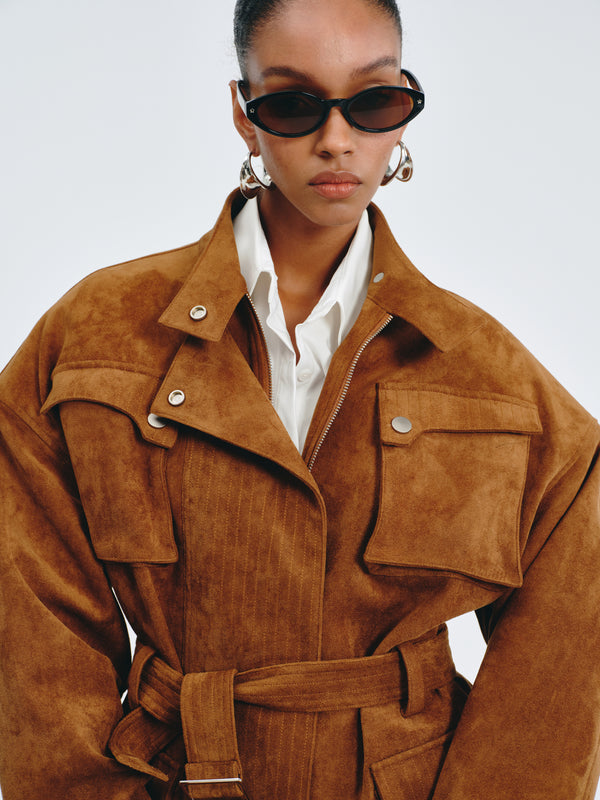 Utility Belted Jacket
