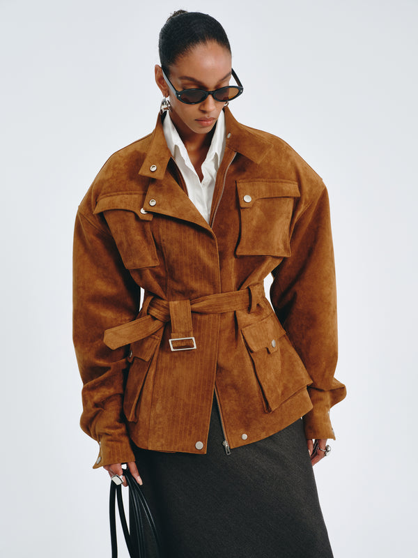 Utility Belted Jacket