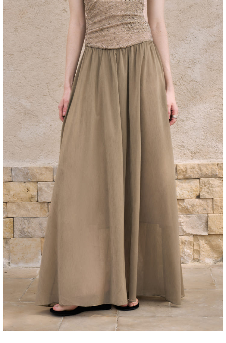 Asymmetric Metallic One-Shoulder Maxi Dress