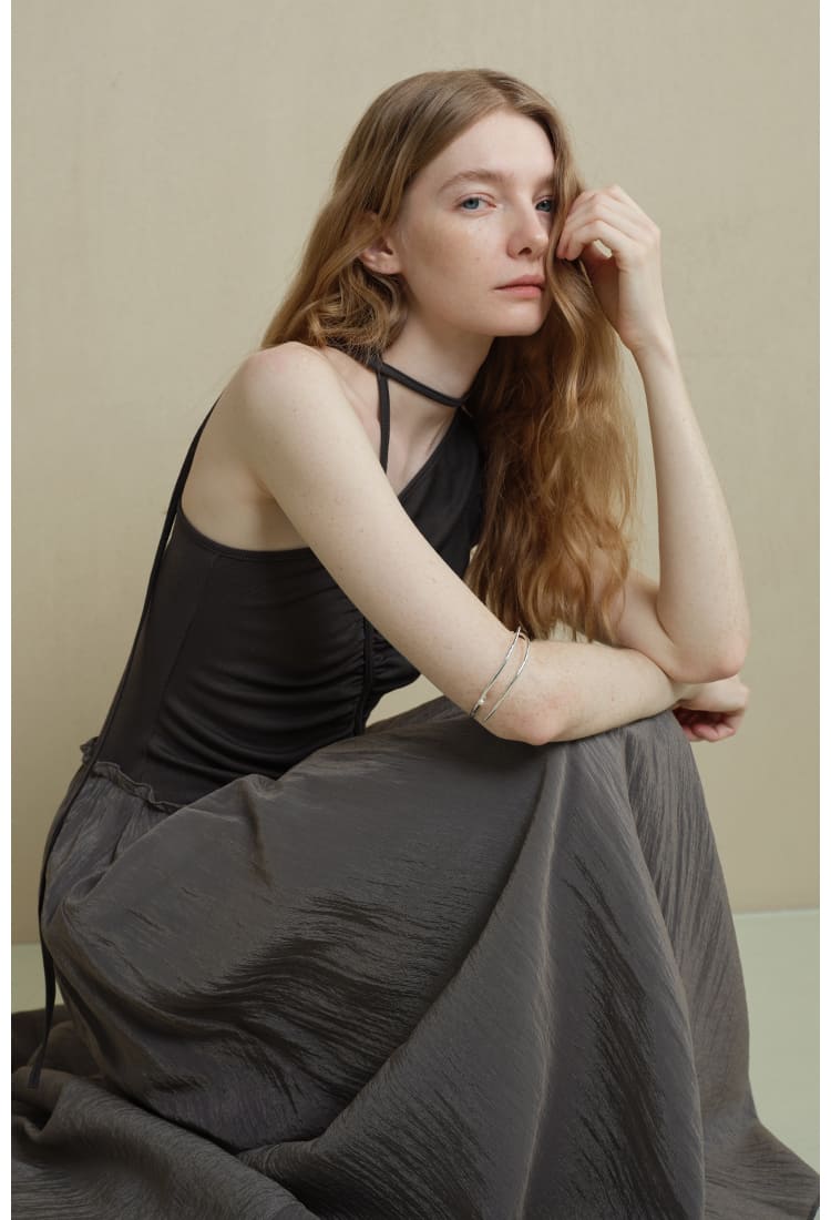 Asymmetric Ruched Panel Dress