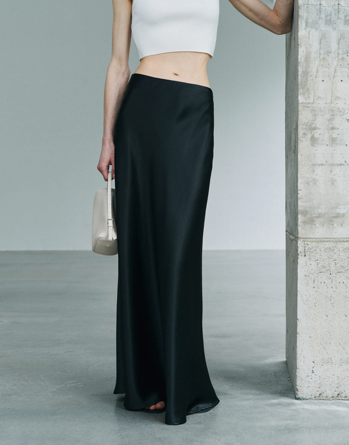 Hazel Acetate Satin Skirt