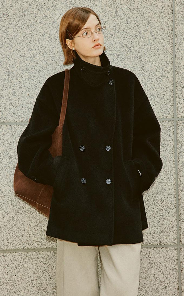 Cape-Form Cocoon Coat