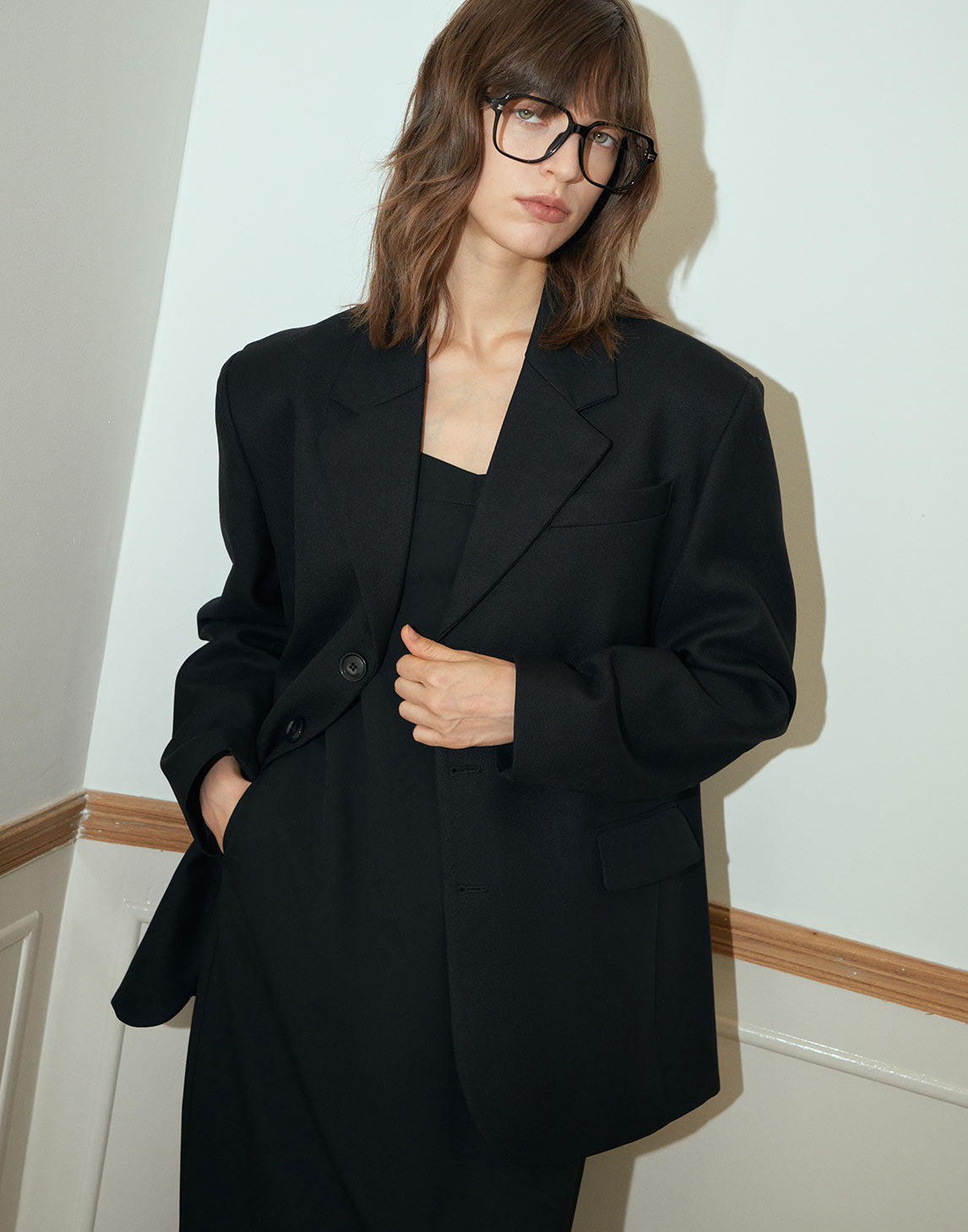 Effortless Chic Twill Blazer