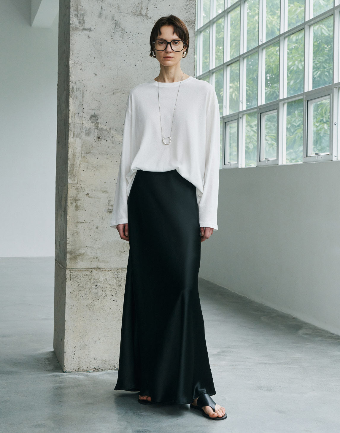 Hazel Acetate Satin Skirt