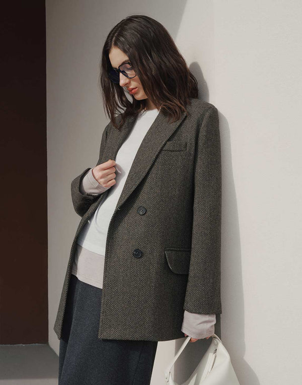Herringbone-Blazer
