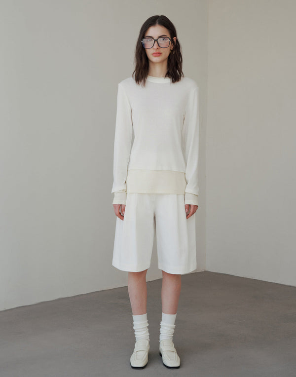 Layered Look Wool Top