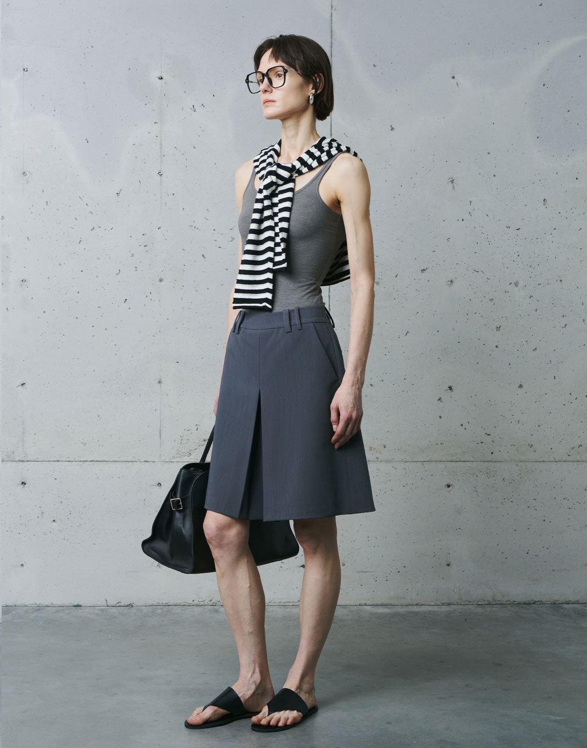 Suit Style Five Quarter Length Pants