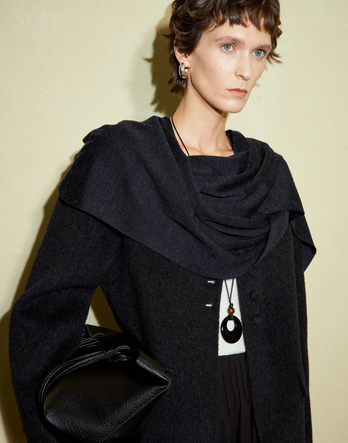 Chic Merino Hooded Scarf