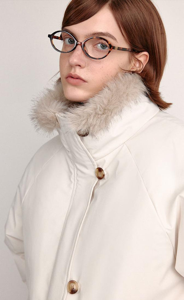 Eco-Fur Collar Down Jacket
