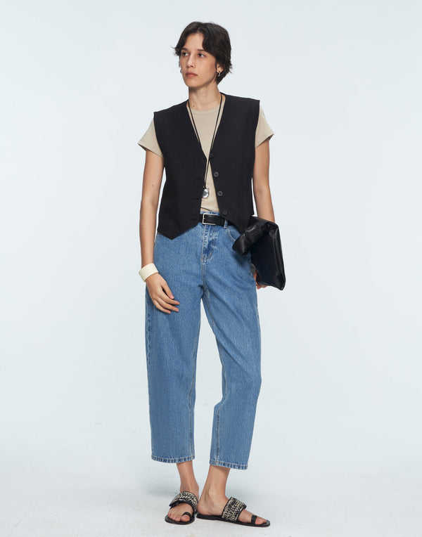 Linen-Cotton Vest