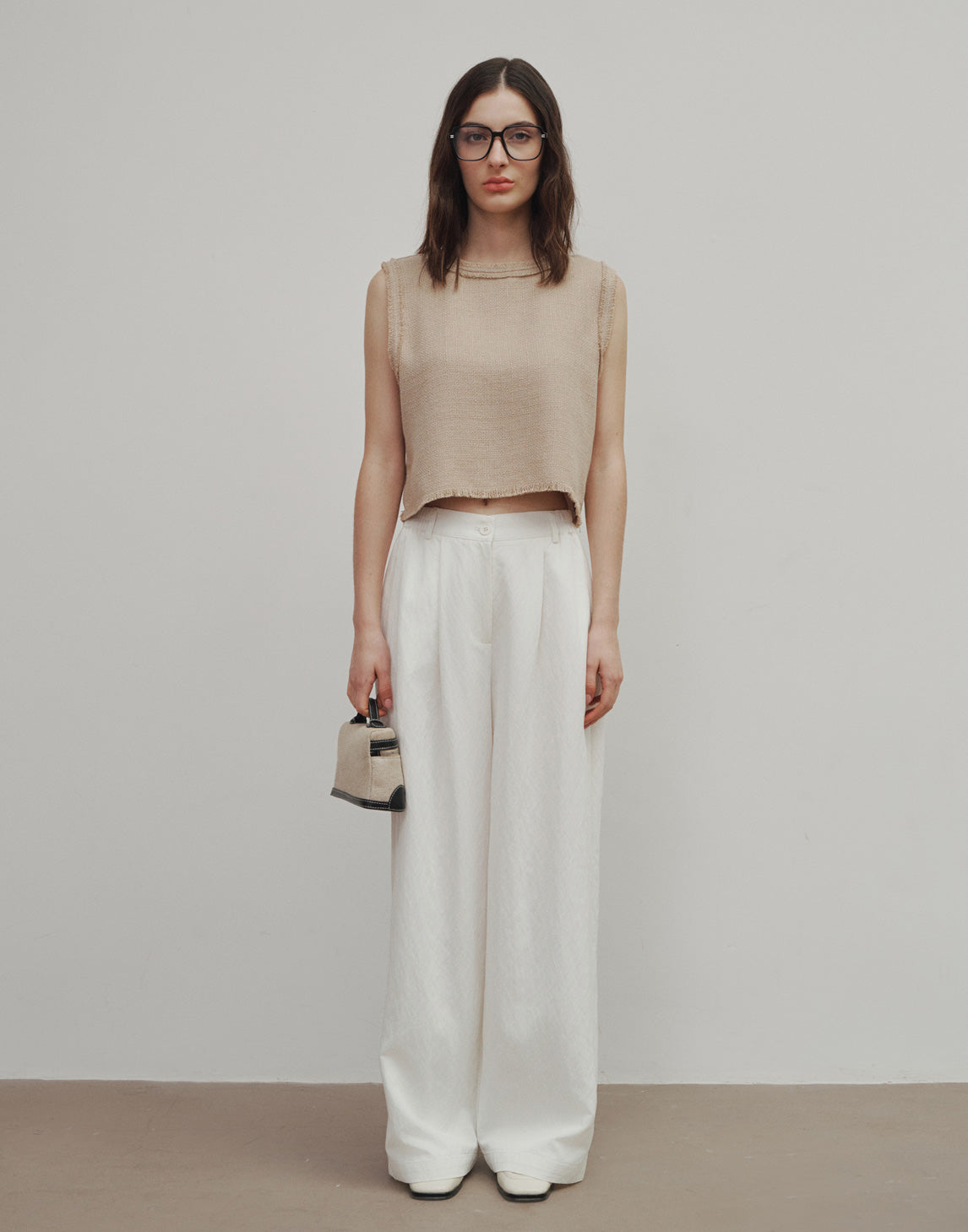 Raw-Edge Ärmelloses Top