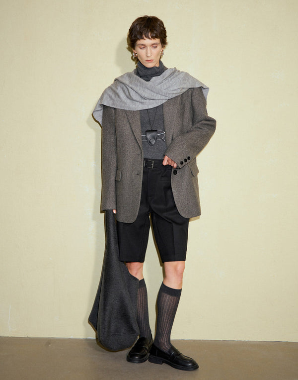 Chic Merino Hooded Scarf