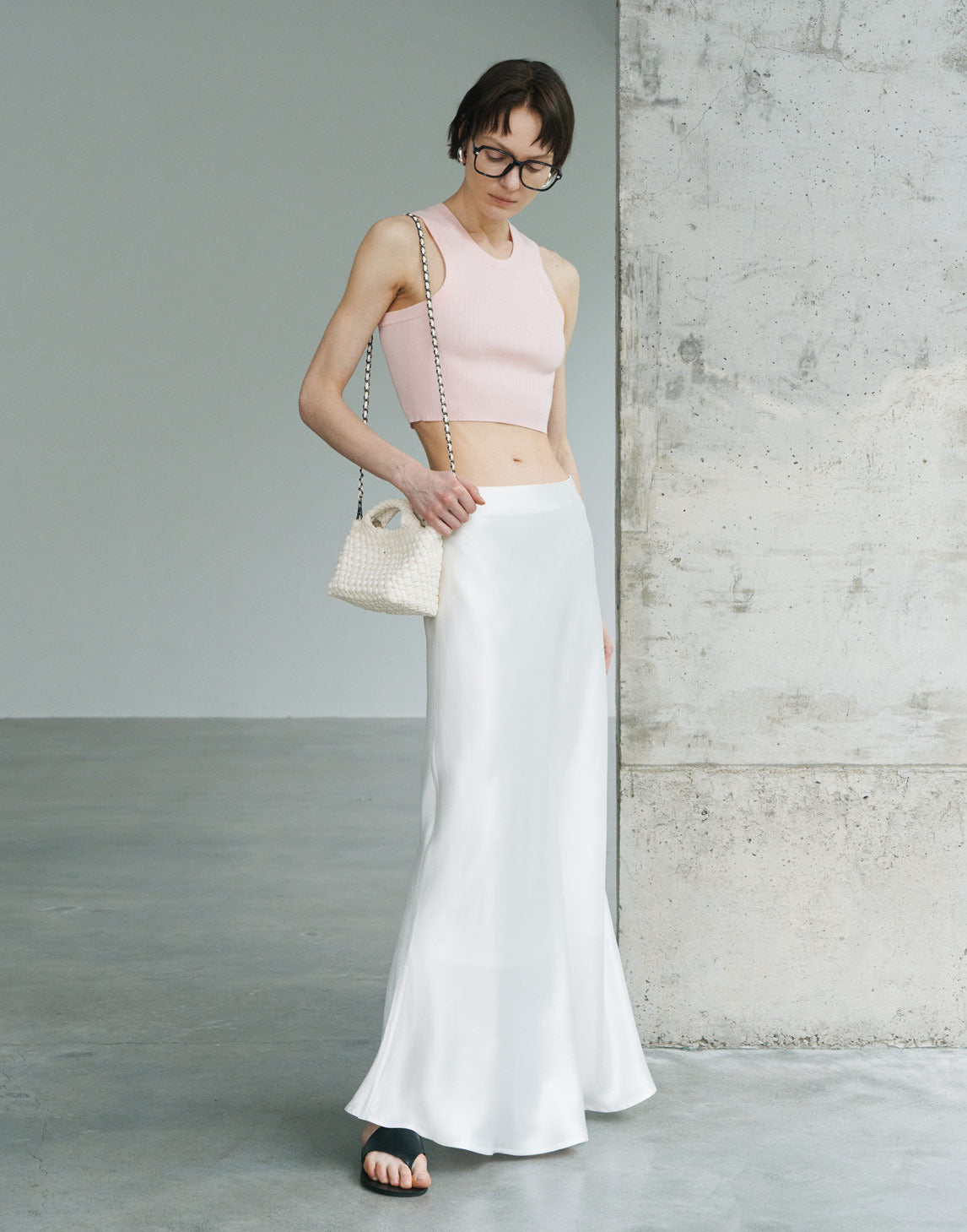 Hazel Acetate Satin Skirt