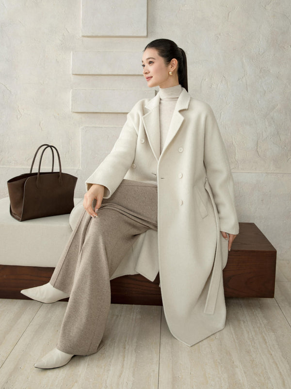 Double-Breasted Wool–Camel Coat