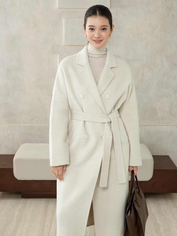 Double-Breasted Wool–Camel Coat