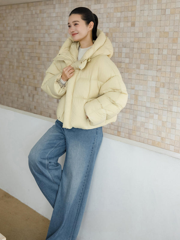 Short Hooded Down Jacket