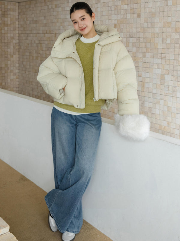 Short Hooded Down Jacket