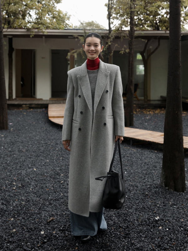 Double-Breasted Wool–Mohair Coat