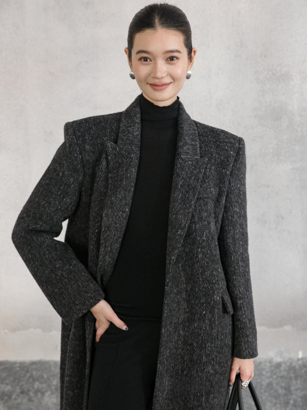 Long Tailored Wool Coat