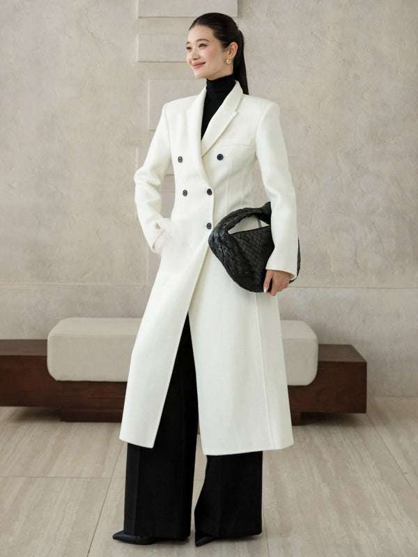Double-Breasted Wool–Alpaca Coat