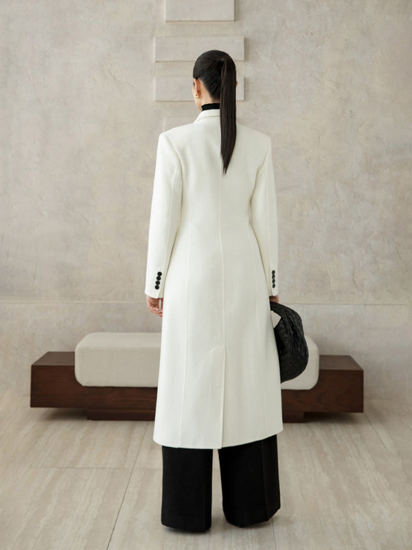 Double-Breasted Wool–Alpaca Coat
