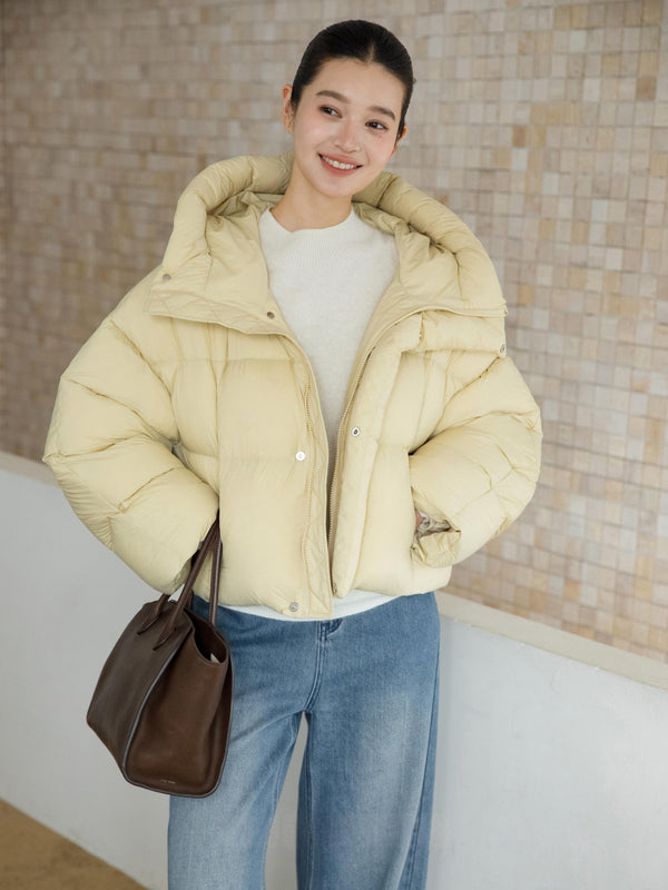 Short Hooded Down Jacket