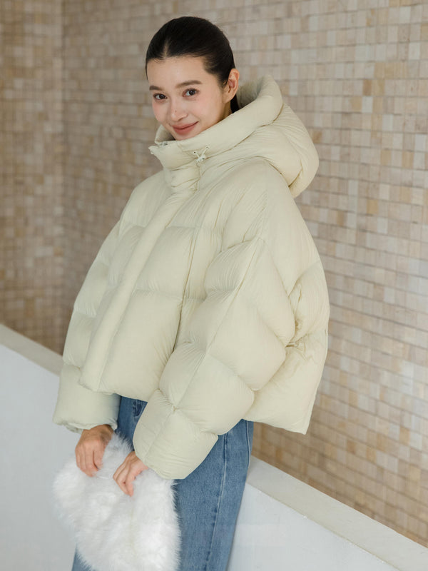 Short Hooded Down Jacket