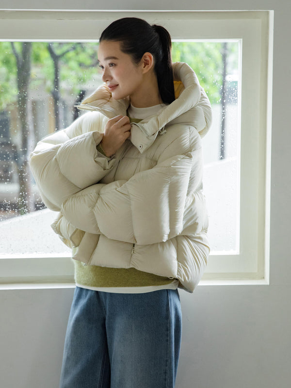 Short Hooded Down Jacket