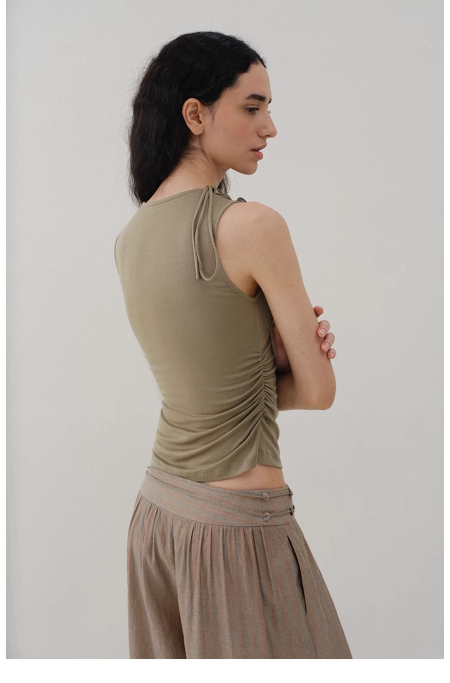 Vintage Ruffle Knit Tank Top