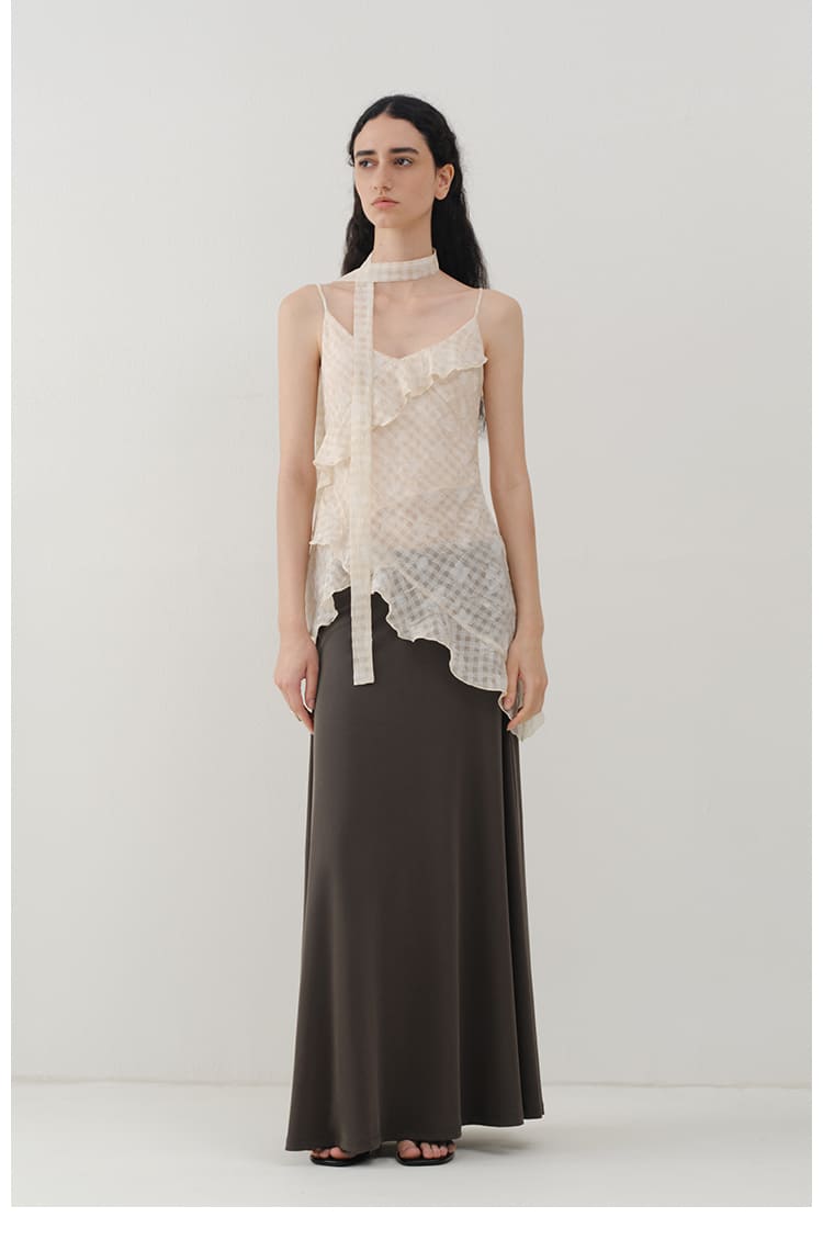 Ruffle Layered V-Neck Cami Top