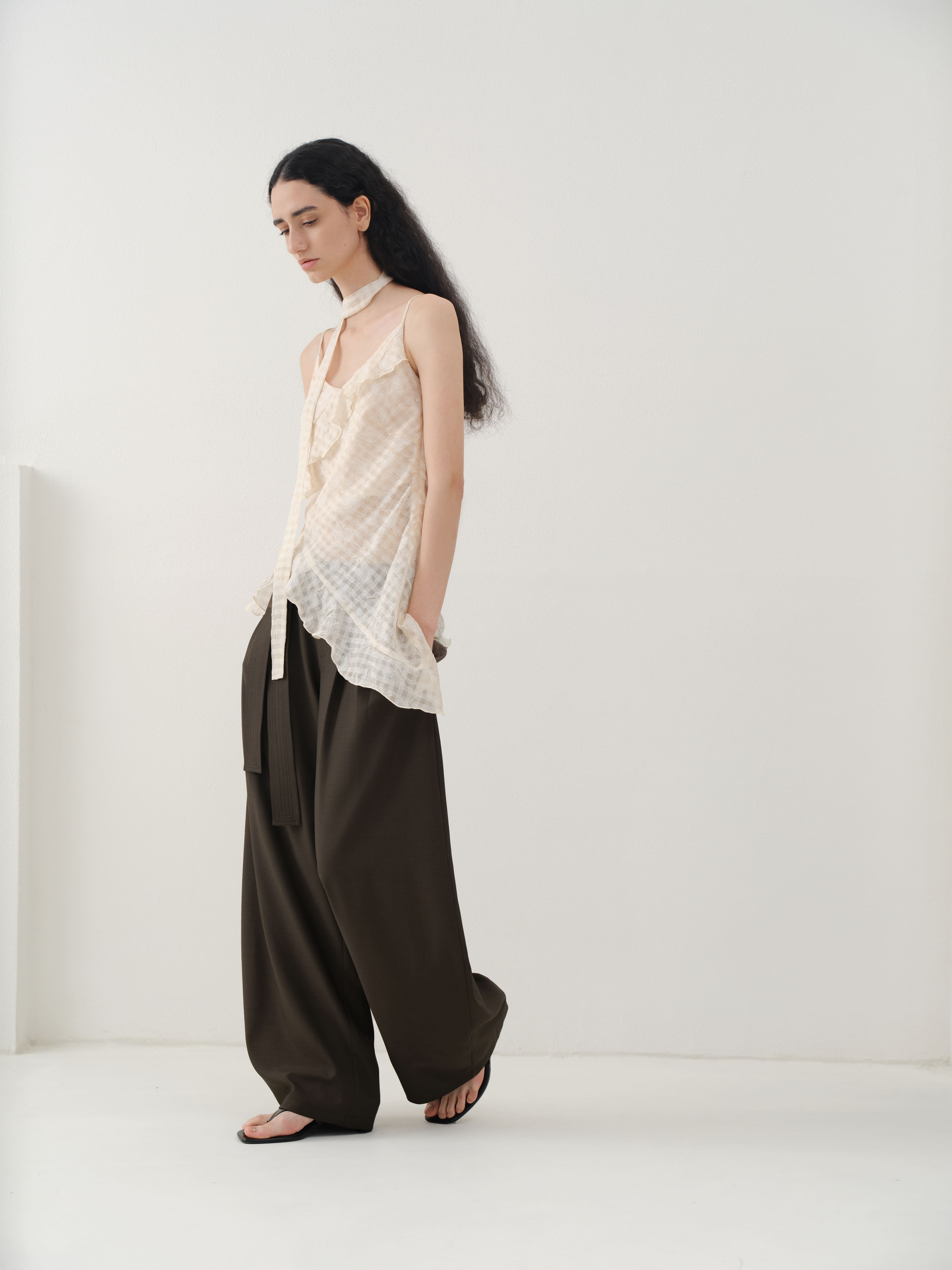 Ruffle Layered V-Neck Cami Top