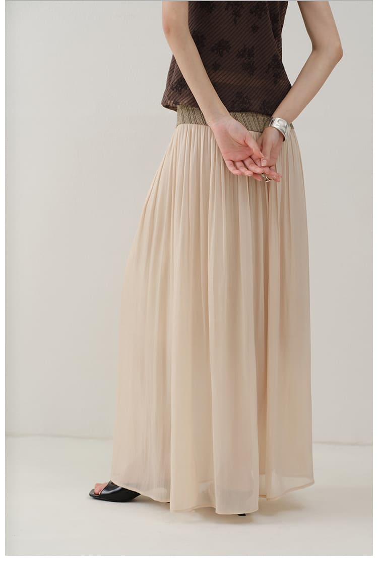 Glossy Satin Asymmetric Midi Skirt