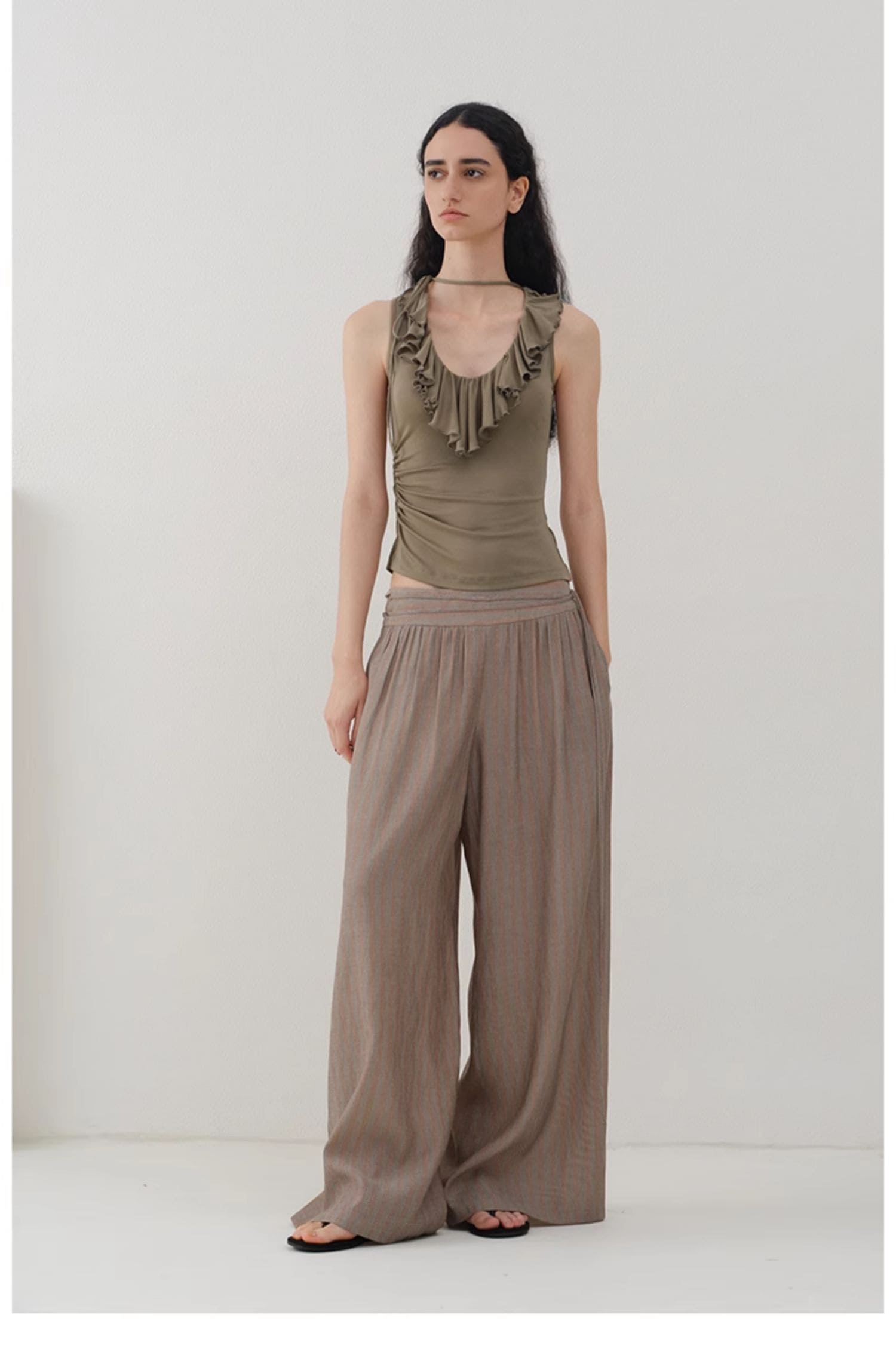 Vintage Ruffle Knit Tank Top