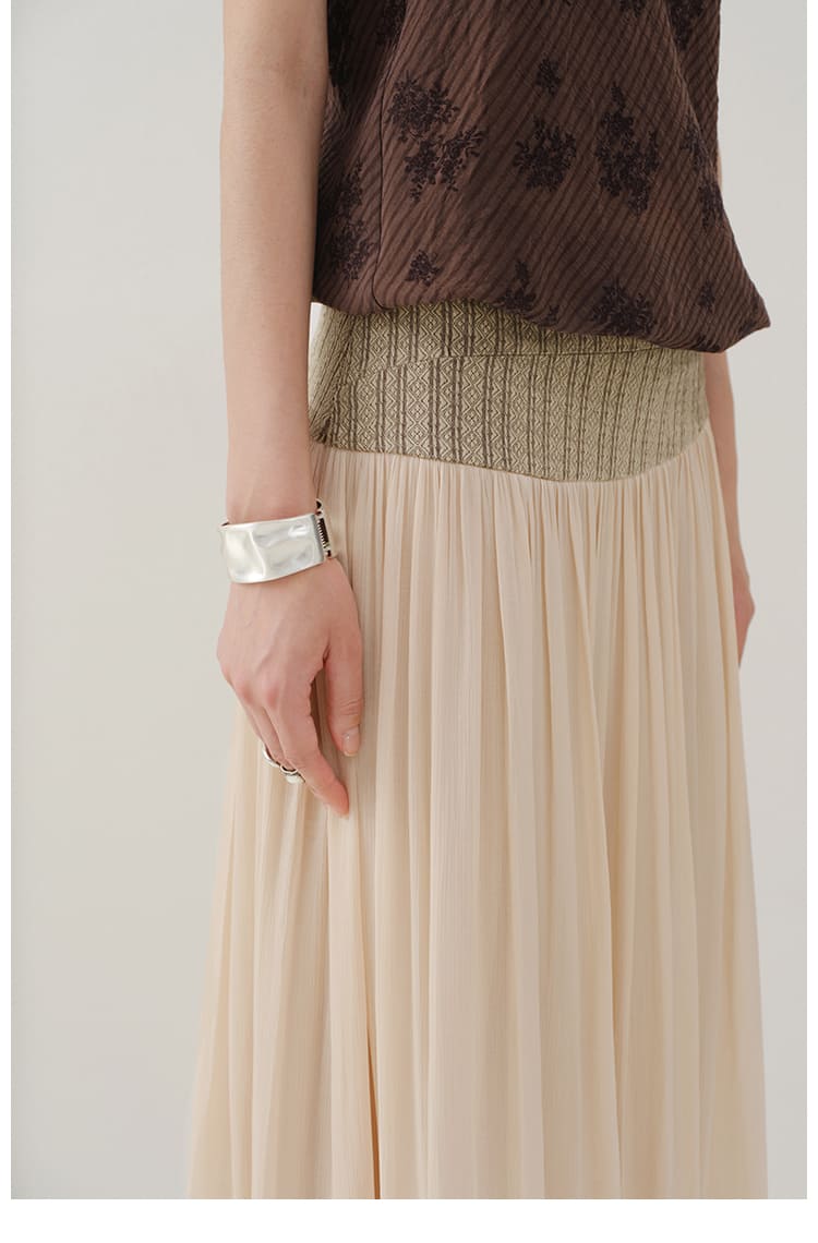 Glossy Satin Asymmetric Midi Skirt