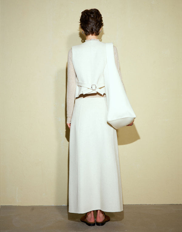 Woolen Elegance Maxi Skirt