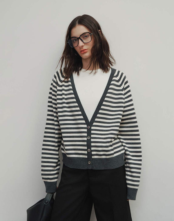 Striped Knit Cardigan