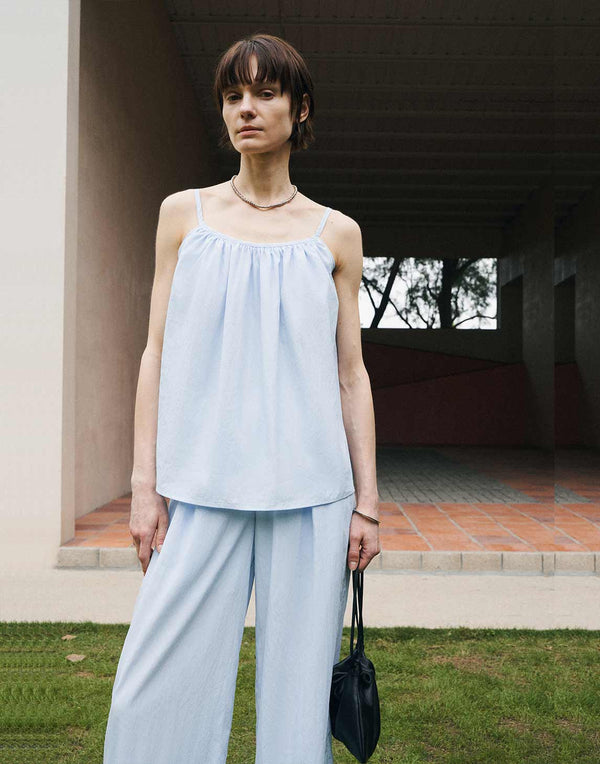 Gathered Silk Cami