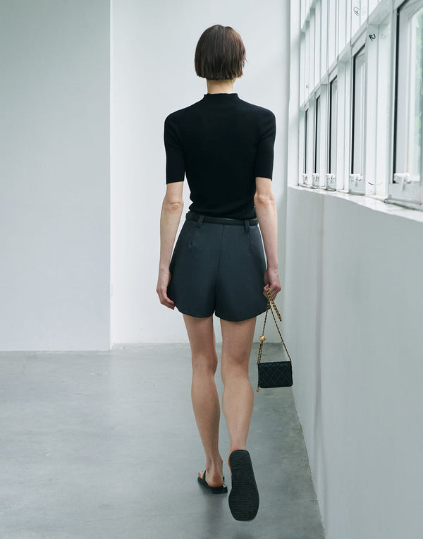 Wool Five-Point Sleeve Tee